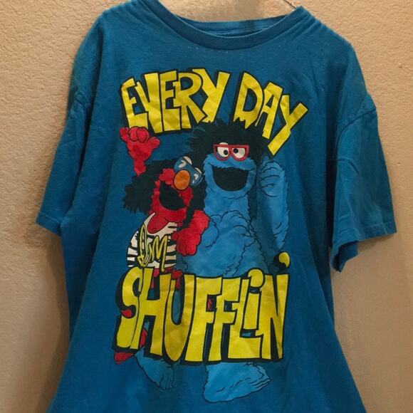 SESAME STREET Turquoise TEE MUPPETS XL GR8 GIFT - Picture 2 of 5